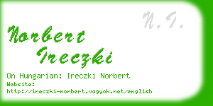 norbert ireczki business card